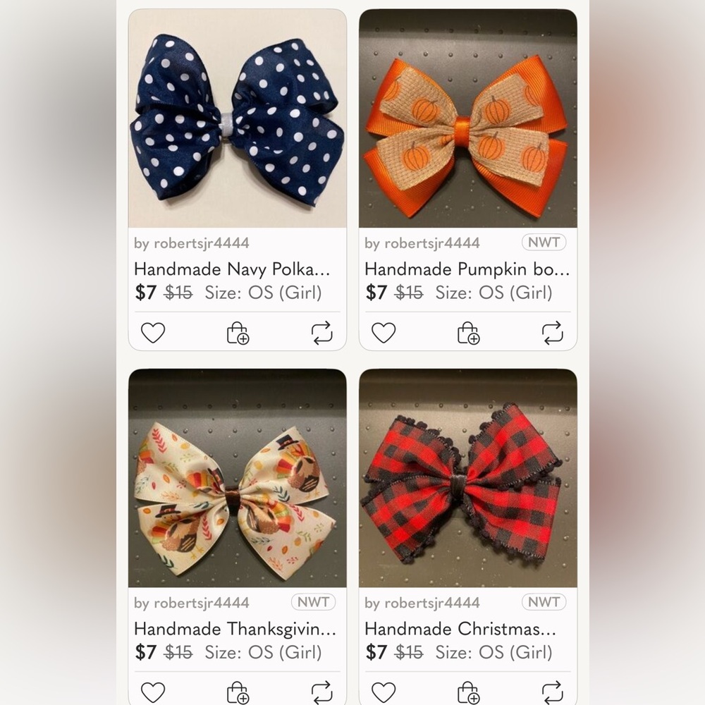 Handmade Bow bundle for Kids (4 for $15)